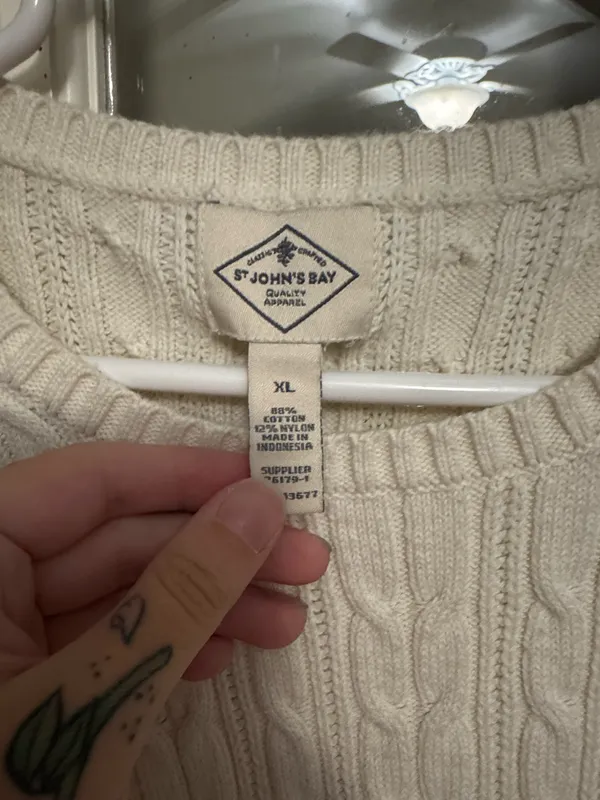 St. John's Bay Sweater Cable Knit - Image 3