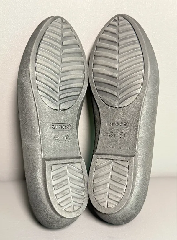 Crocs Eve Flat Slip-On Black Ballet Shoes Women’s 6 - Image 3