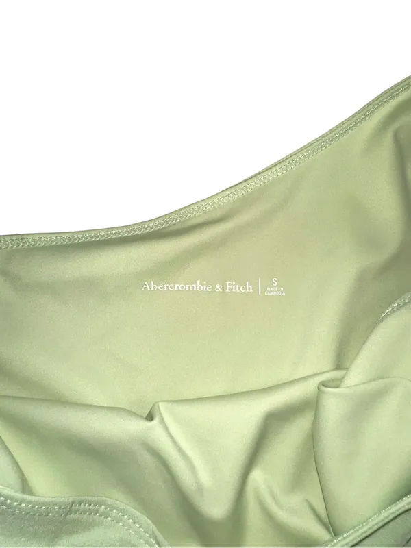 Abercrombie and Fitch Travelers One Shoulder Green Mini Dress with Shorts SMALL - Image 5