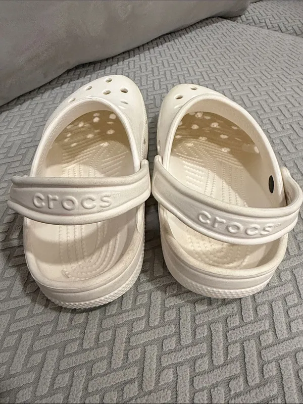 Crocs White Unisex J 3 Women’s 5 Classic Clogs boys women’s men - Image 3