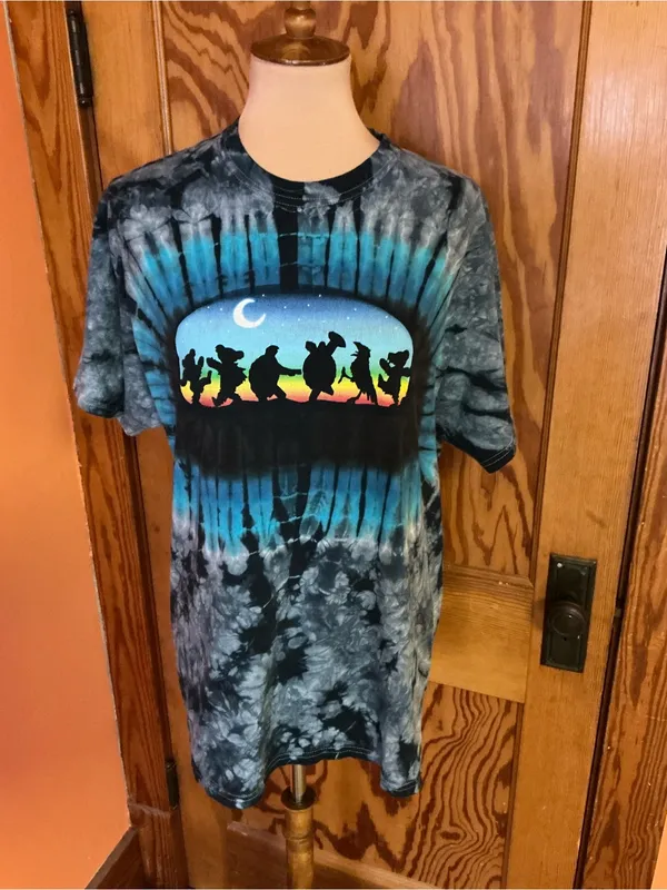 Vintage Y2K Grateful Dead Dancing Turtles & Bears Tie Dye T-Shirt - Image 3