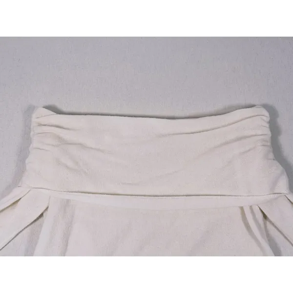 Abercrombie & Fitch Merino Wool Off Shoulder Sweater XXL Cream Cozy Old Money - Image 5