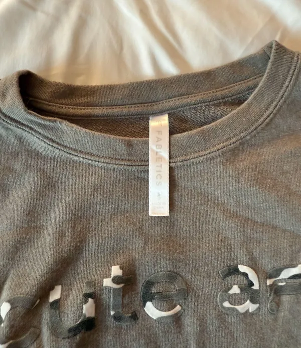 Grey Cute AF Crewneck Lightweight Sweatshirt Size Small - Image 3