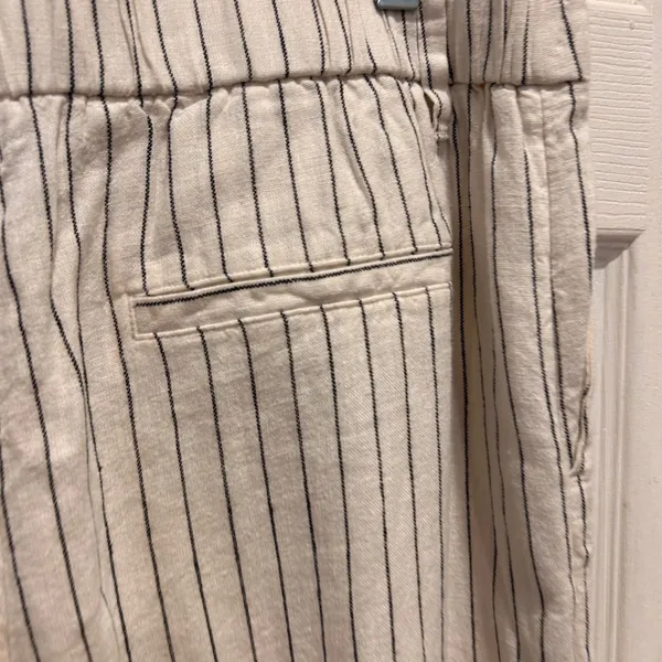 A New Day Women's Striped High Waist Pants Size‎ 10 Career Casual Linen Blend - Image 6