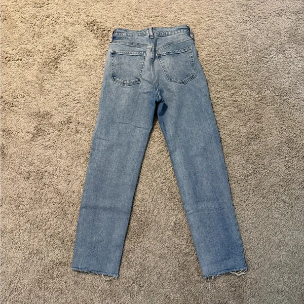 Old Navy Light Blue Distressed Sky-Hi Straight Leg Jeans Size 2 - Image 2