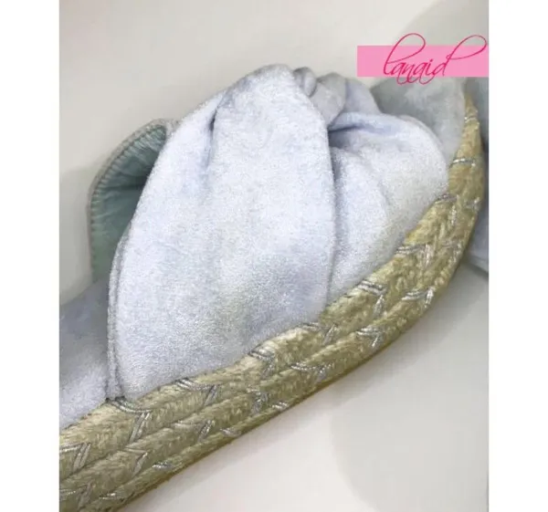 Nalho Sai Yoga Mat Platform Espadrilles Light Baby Blue Twist Comfort Sandals 6 - Image 7