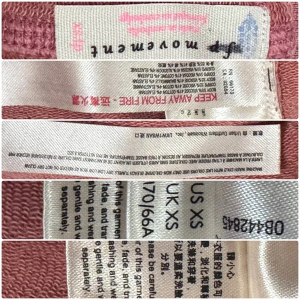 FREE PEOPLE Movement Kyoto High-Rise Leggings Pants Pockets Dusty Pink Sz XS - Image 10