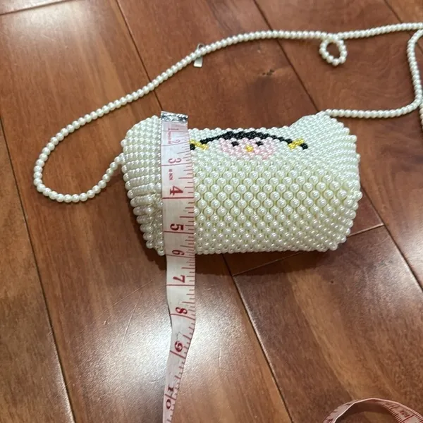 Beaded White Crossbody Bag‎ - Image 7