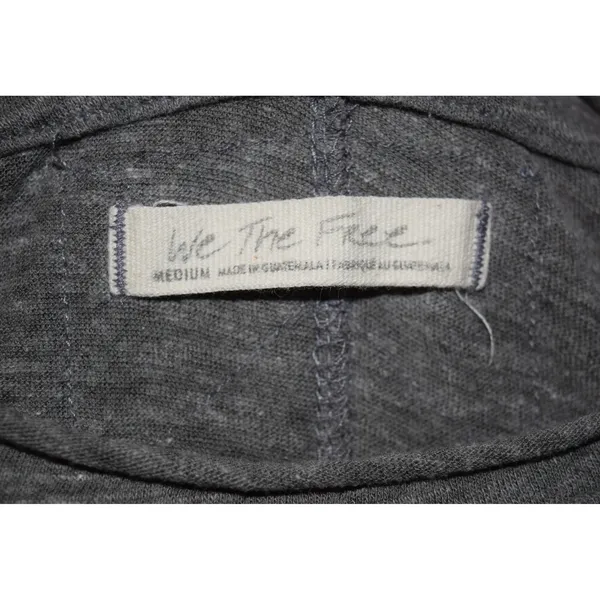 We The Free Long Sleeve Crew Neck Lettuce‎ Hem Top Charcoal Gray Size Medium - Image 5