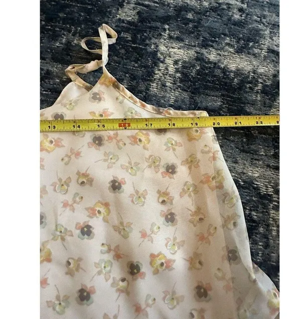 Lauren Conrad Layered Ruffle Floral Thin Straps Camisole Shirt Women’s Large - Image 7