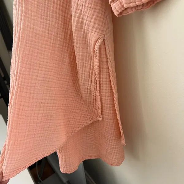 Free People Ombre Long Sleeve Button Down Tunic Shirt Size L - Image 4