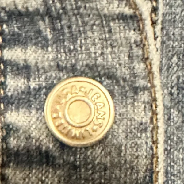 Limited Jeans Vintage Denim Vest Medium Wash Button Front Sleeveless Jacket M - Image 3