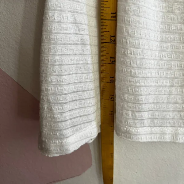 Free People White Smocked Top‎ Boho Cottagecore Prairie XS - Image 5