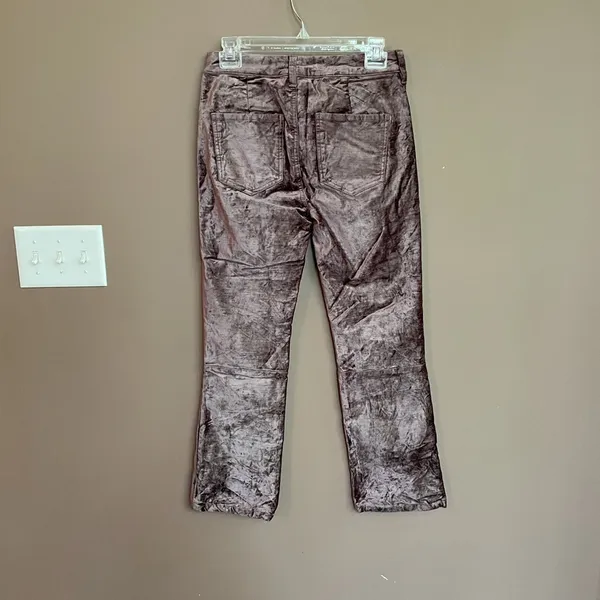 NWT Free‎ People Velvet Crop Pants Taupe Size 26 - Image 9