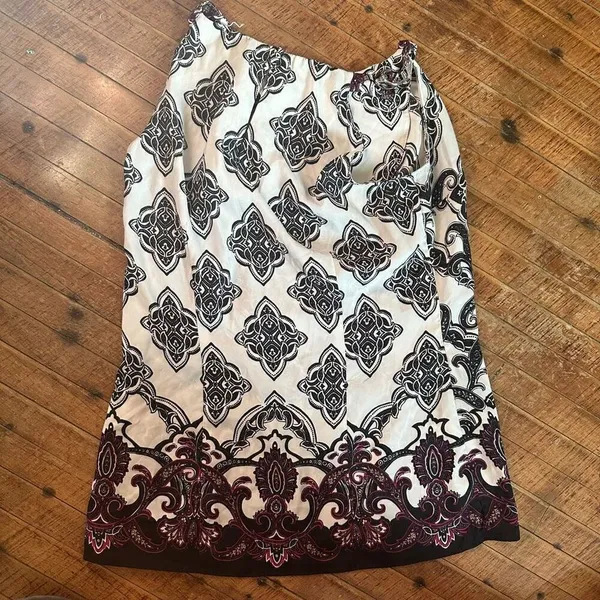 White House Black Market business casual artsy 2 blouse - Image 3