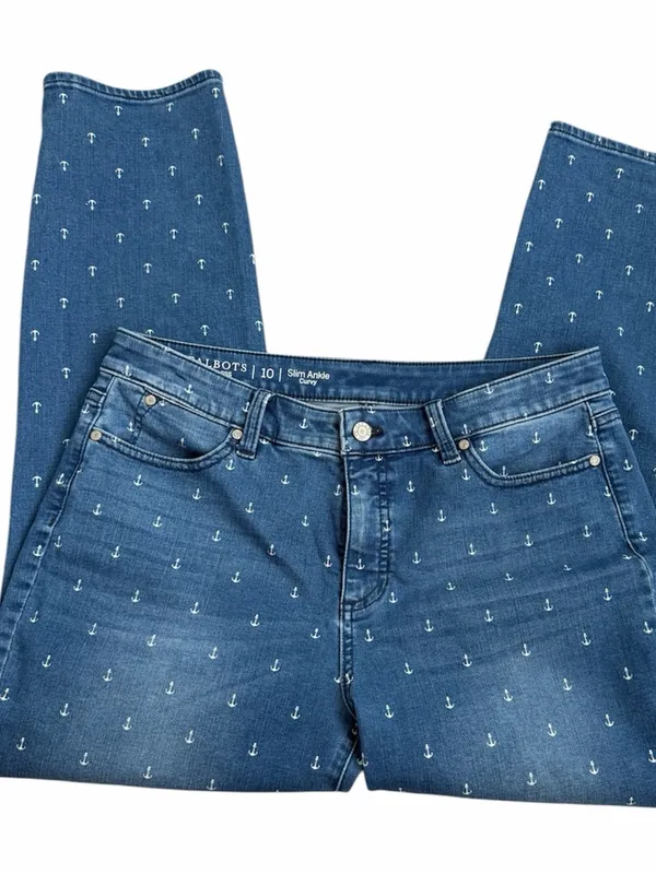 Talbots Anchor-Print Slim Ankle Curvy Jeans - Image 4