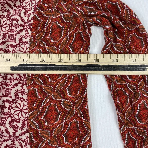 Akemi + Kin Dress Womens Small Red Boho Long Sleeve‎ Tassel Print Peasant Tie - Image 8