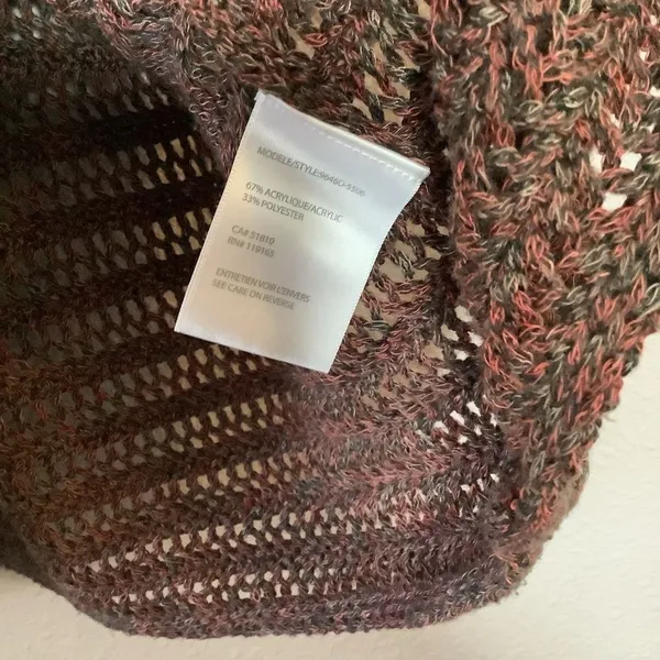 Tribal Brown Sweater XL Open‎ Knit Forest Fairy Autumn Fall Bohemian Boho Hippie - Image 4