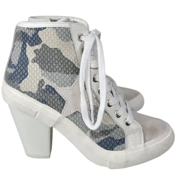 Vintage Havana Women's High Top Heeled Fashion Sneakers Camo Multi Size‎ 5.5 - Image 7
