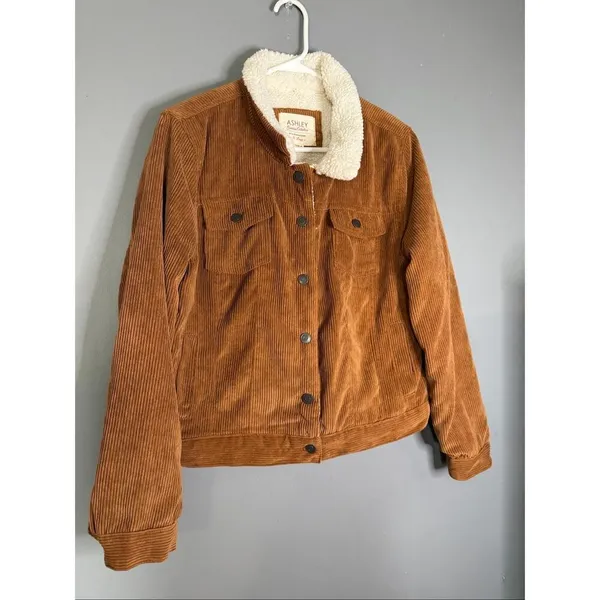 Ashely Sunrise Collection 26 International Brown Corduroy Lined Jacket XL - Image 2