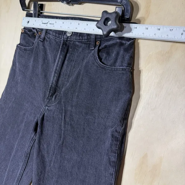 Abercrombie & Fitch 90s Straight Jeans Womens 27 4 Black Ultra High Rise Denim - Image 4