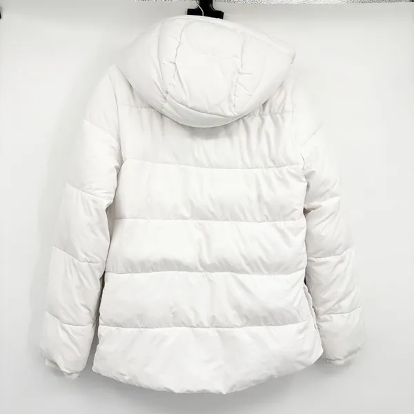 Abercrombie & Fitch‎ Womens White Relaxed Ultra Sherpa Hooded Puffer Jacket M - Image 8