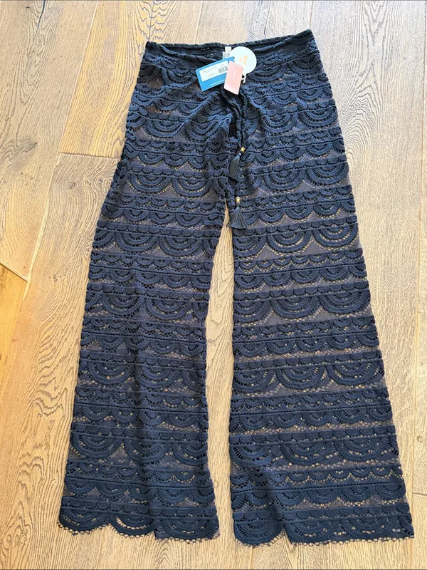 PQ Swim Black Crochet Sheer Crochet Beach Pants XS/s NWT - Image 3
