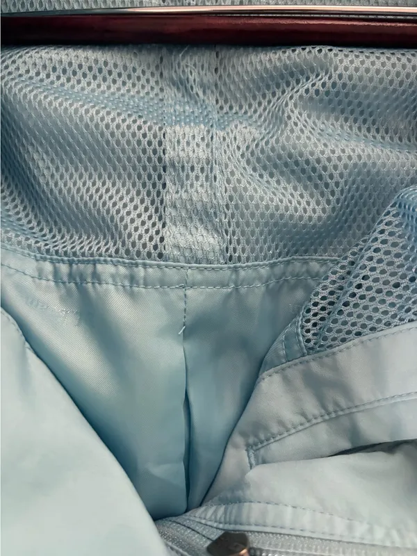 L.L.Bean Women’s XS Light Blue Hooded Rain Jacket Long Waterproof Windbreaker - Image 5