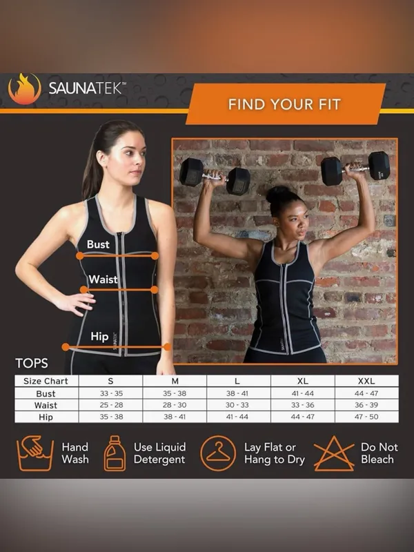 Saunatek Sauna Sweat Suit Vest for Exercise and Heat Training women’s medium - Image 12