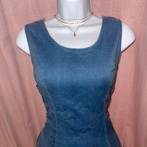 Mebon Denim Dress Blue Size L - Image 2