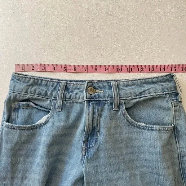Hollister Low Rise Baggy Jeans W26 Short Light Wash Y2K Wide Leg - Image 6