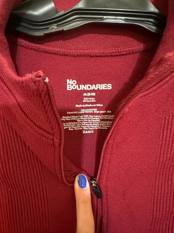 Burgundy No Boundaries half zip sweatshirt and leggings set - Image 4
