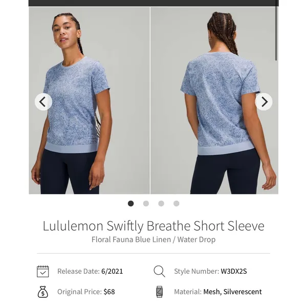 Lululemon Swiftly Breathe Short Sleeve L/XL women - Image 2