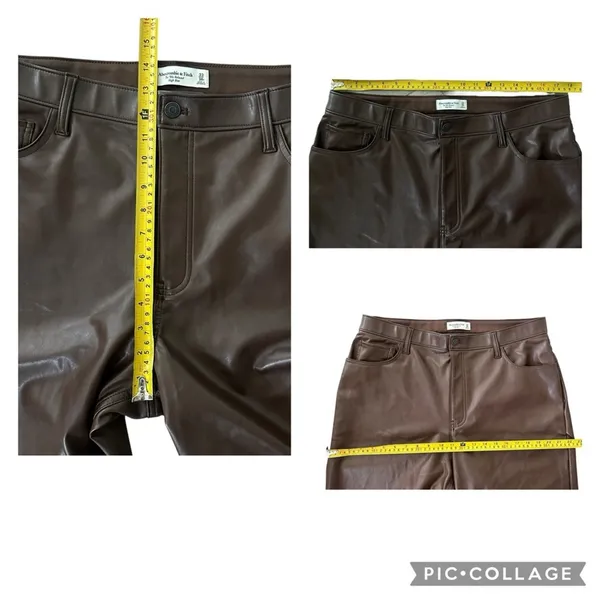Abercrombie & Fitch Curve Love Vegan Leather 90’s Relaxed Ultra High 33 16 Short - Image 10