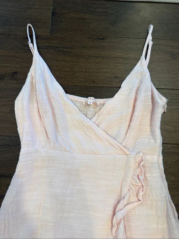 PacSun Lottie Moss Pastel Pink Ruffle Wrap Mini Dress - Size XS - C33-083 - Image 3