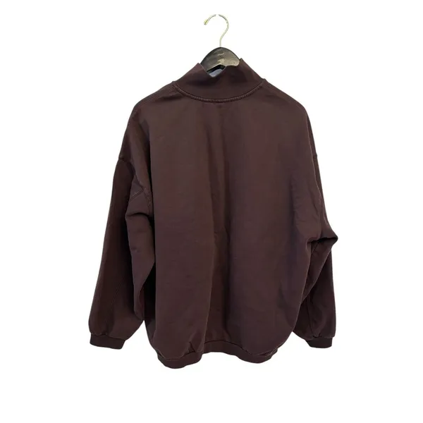 SKIMS Oversize Fleece Half Zip Pullover in Espresso small NWT - Image 7