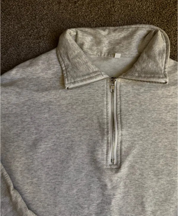Small Heather gray Amazon quarter zip - Image 3