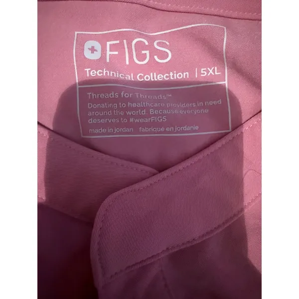 FIGS Rafaela Scrub Top Womens 5XL Pink FIONx Oversized Medical 1000214 - Image 3