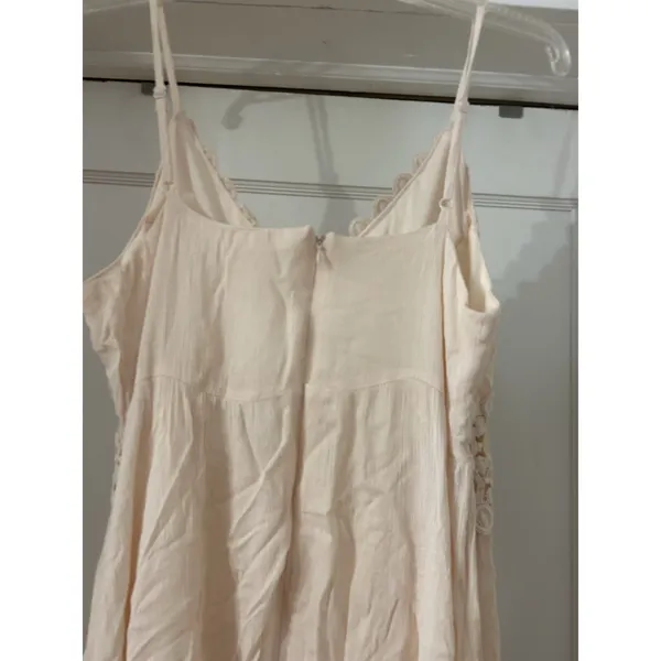 Pink Crochet Slip Dress Women’s Large Asymmetrical Flowy Boho Concert Festival - Image 6