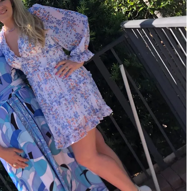 Floral dress Blue Size L - Image 2