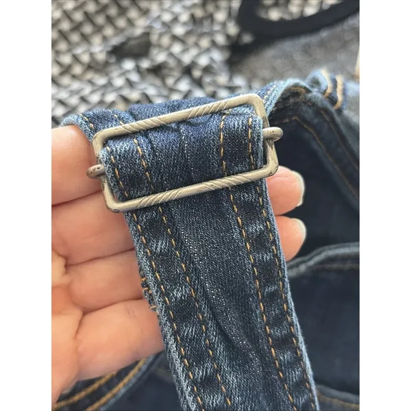 Levi‎ Strauss Skinny Denim Overalls Womens Size 24 Dark Wash Stretch Y2K Cotton - Image 6
