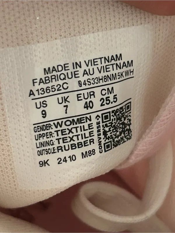 CONVERSE Chuck Taylor all star lift hi top pink hearts shoes sneakers sz 9 new - Image 4
