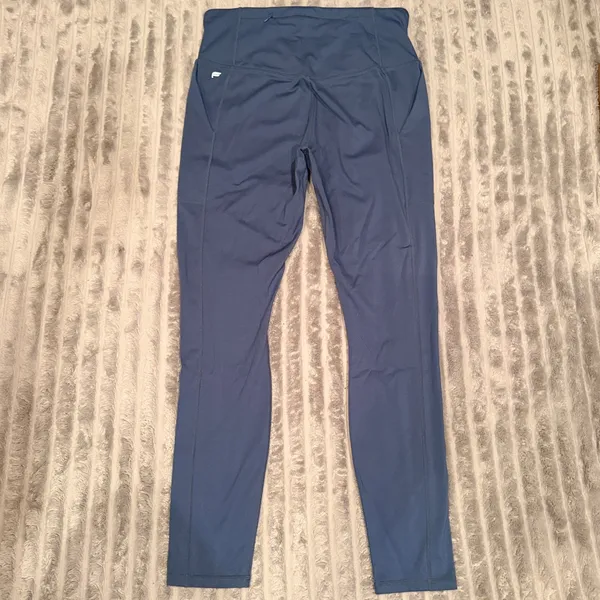 Fabletics Motion365 High Waisted Pocket Leggings Blue‎ Womens Size L 27 Inseam - Image 3