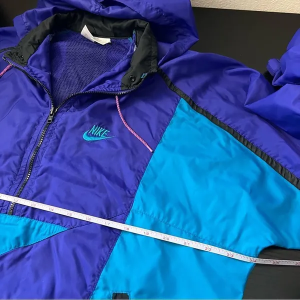 Vintage Nike Windbreaker Purple Blue Medium‎ Gray Tag - Image 13