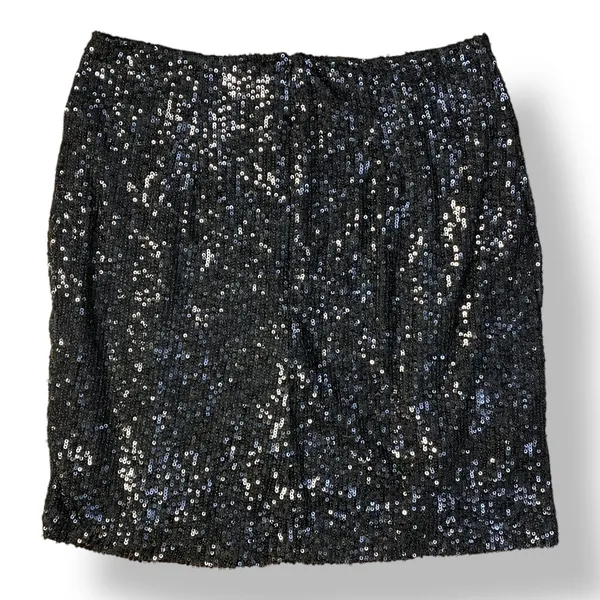 Love on‎ a Hanger Sequined Mini Skirt Juniors Size 7 Black Party - Image 5
