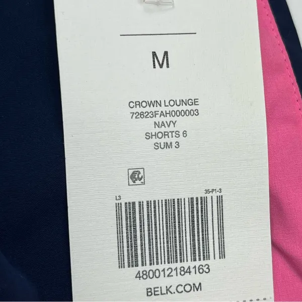 Crown & Ivy Crown Lounge Shorts Womens Size Medium Blue‎ Pink Lined Athletic NEW - Image 4