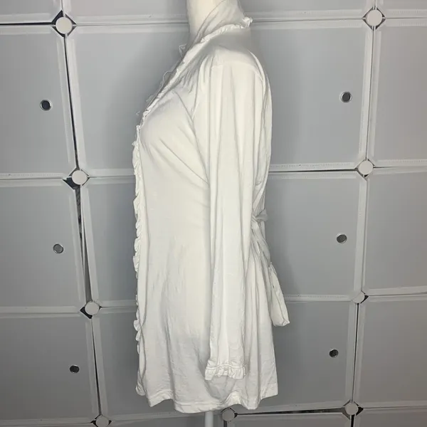 Rampage Bridal White Ruffled Belted Bride Robe Size Small - Image 8