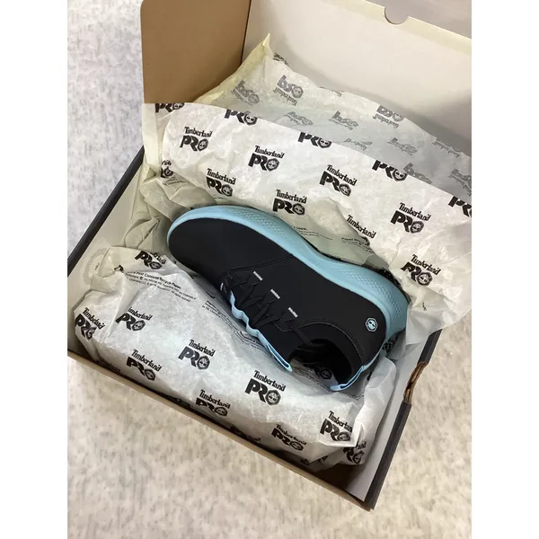 Timberland‎ PRO Solace Max Womens 5 Black Blue Soft Toe Slip On Work Shoes NEW - Image 3