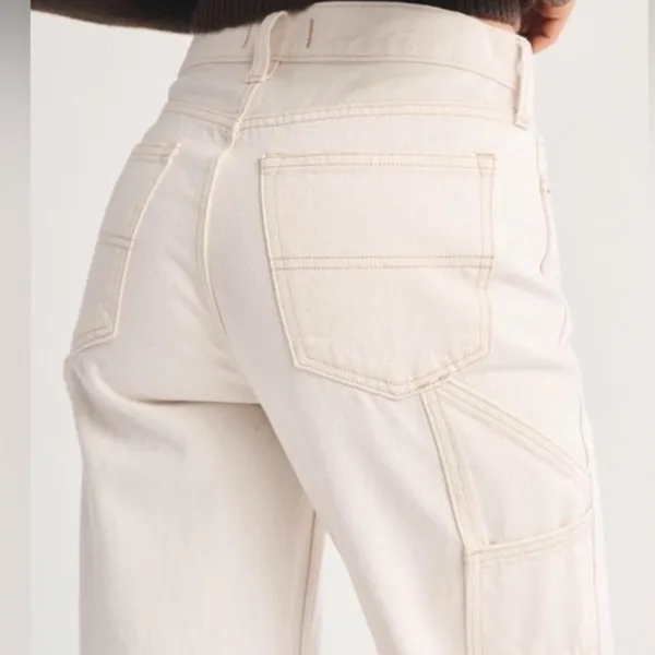 Abercrombie Fitch 24 Regular '90s Straight Jean Curve Love High Rise Utility - Image 3