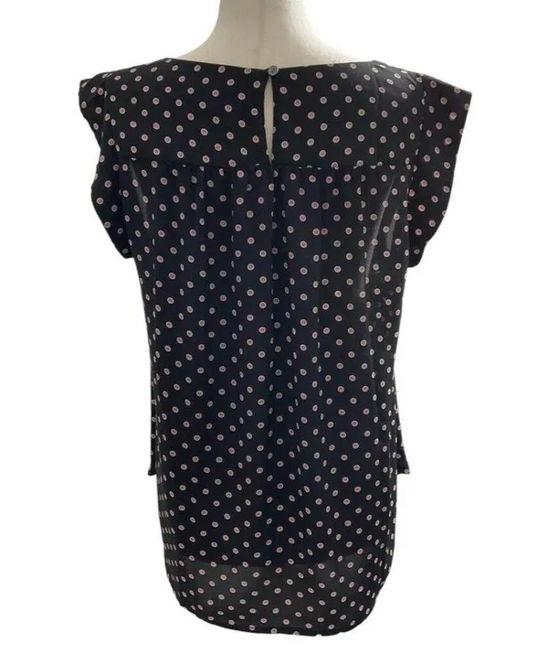 Loft Women Size Medium Polka Dot Sleeveless Shirt Top 2-472P - Image 3